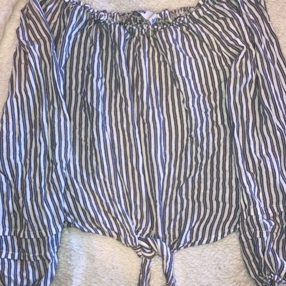 Off the Shoulder Hollister Striped Top
